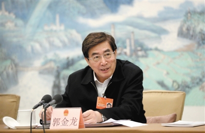 昨日,北京会议中心,人代会东城团全团会,北京市市委书记郭金龙讲话。新京报记者 薛珺 摄